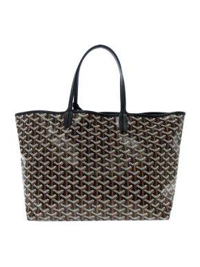 Goyard Black & tan canvas Saint Louis PM tote bag