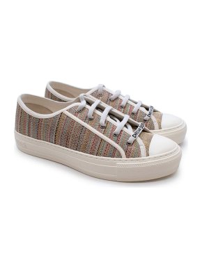 Metallic rainbow thread Walk 'n Dior trainers