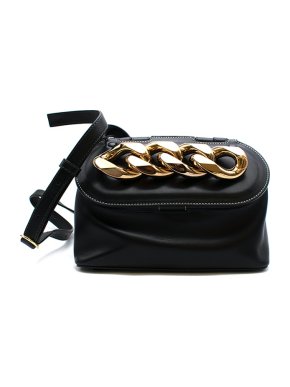 JW Anderson Black leather Chain lid bag