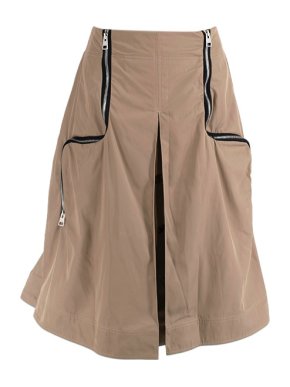 JW Anderson Beige twill two-way zip skirt