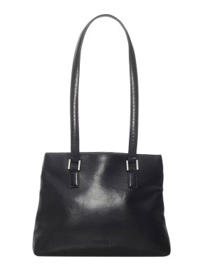 Chanel Vintage black leather tote bag