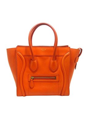 Celine Orange leather Micro Luggage bag