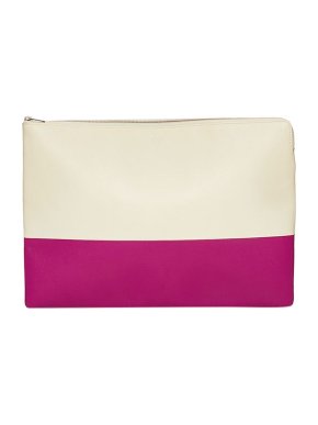 Celine Bicolour leather Solo clutch