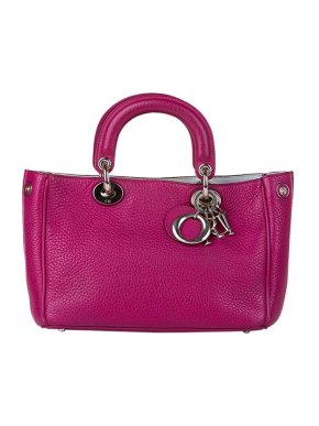 Pink leather Diorissimo tote bag