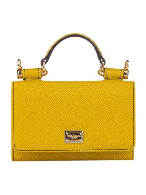 Dolce & Gabbana Yellow leather mini Miss Sicily bag