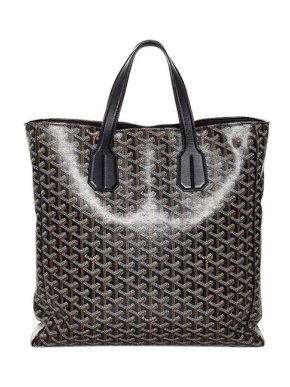 Goyard Black & tan printed canvas Voltaire tote bag
