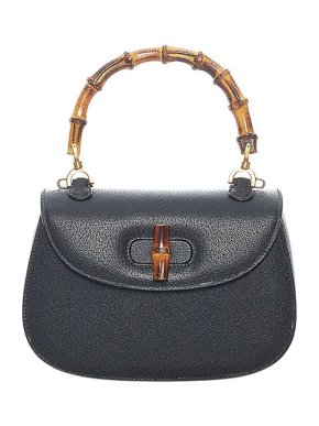 Gucci Black leather Bamboo Night bag