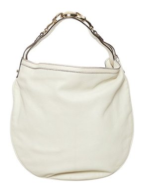 Gucci Vintage white leather Wave hobo bag