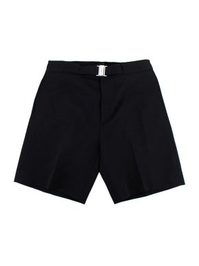 Givenchy Black Wool Belted Shorts
