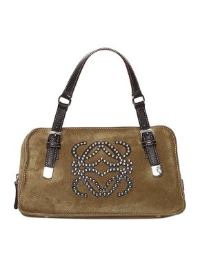 Loewe Vintage beige suede Amazona bag