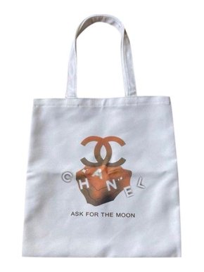 Chanel White canvas Ask For The Moon VIP tote bag