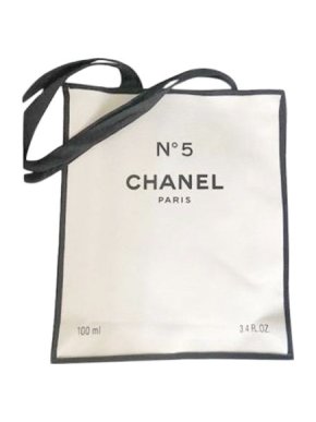 Chanel Black & white canvas No5 VIP gift tote bag