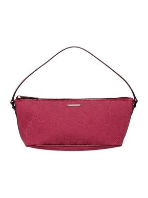 Gucci Vintage raspberry GG monogram canvas Boat baguette