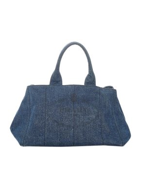Prada Denim Canapa Logo tote bag