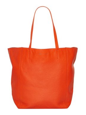 Celine Orange leather medium Horizontal Cabas tote bag
