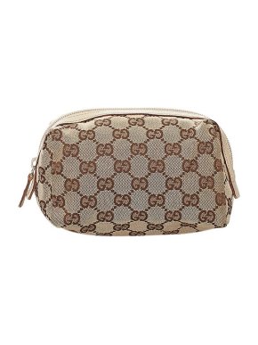 Gucci GG monogram canvas cosmetics pouch