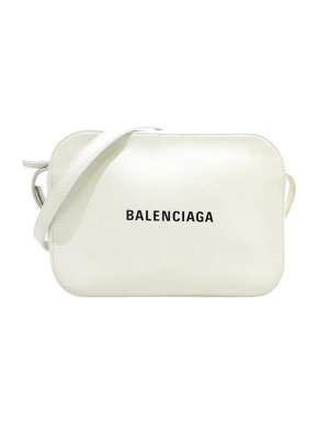 Balenciaga White leather Everyday S camera