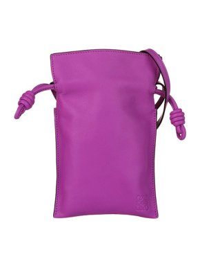 Loewe Violet leather Flamenco Knot crossbody bag