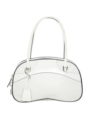 Prada White leather Drive bag