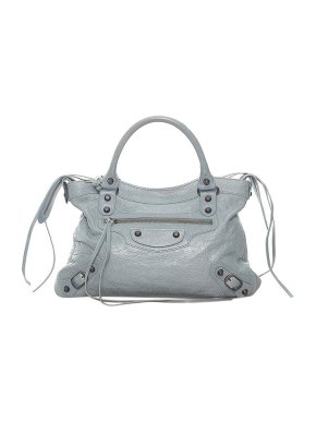 Balenciaga Blue leather Motocross Classic City bag