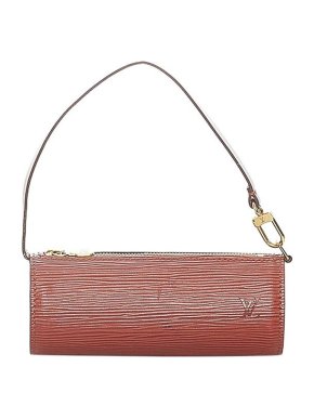 Louis Vuitton Cognac Epi leather Pochette Papillon bag