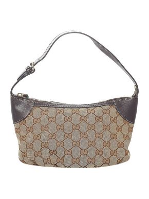 Gucci Vintage GG monogram canvas baguette