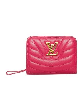 Louis Vuitton Pink leather New Wave compact wallet