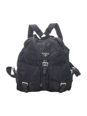Prada Black nylon Tessuto drawstring backapck
