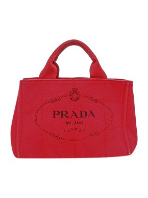 Prada Red canvas Canapa Logo tote bag