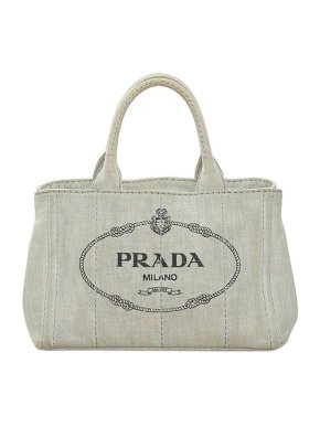 Prada Acid wash denim Canapa Logo tote bag