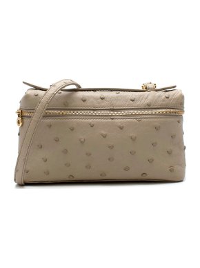 Loro Piana Ostrich Leather Extra Pocket Pouch L 19