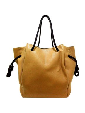 Loewe Tan & black leather Flamenco Knot tote bag