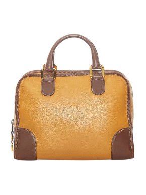 Loewe Vintage bicolour leather Amazona tote bag