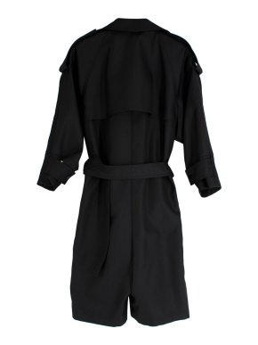 Bottega Veneta black polyester twill playsuit