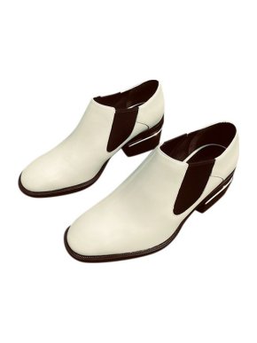 Alexander Wang White leather low Chelsea boots