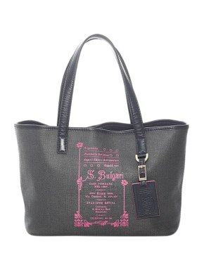 Bvlgari Black canvas Elettra Collezione 1910 tote bag