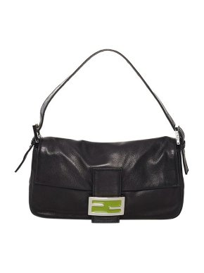 Fendi Vintage black leather Mamma Baguette