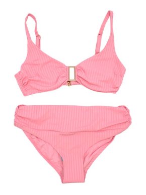 Melissa Odabash Blush-pink ribbed Bel Air underwired bikini