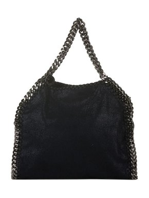 Stella McCartney Black Shaggy Deer Falabella tote bag