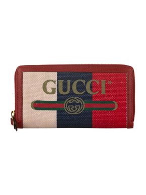 Gucci Web stripe canvas Sylvie long wallet