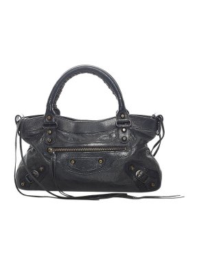 Balenciaga Black leather Motocross First bag