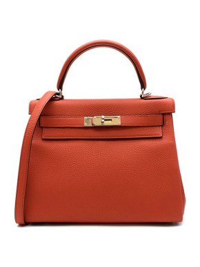 Hermes Togo Terre Battue Kelly Retourne 28 PHW