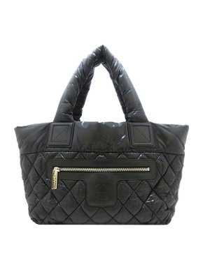 Chanel Vintage black Coco Nylon tote bag