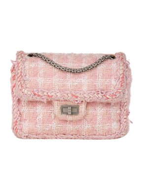 Chanel Pink tweed Reissue 2.55 flap bag