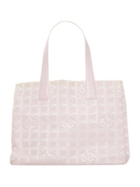 Chanel Vintage pink nylon New Travel Line tote bag