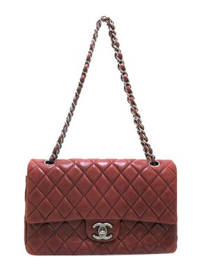 Chanel Rust lambskin leather quilted small Double Flap bag