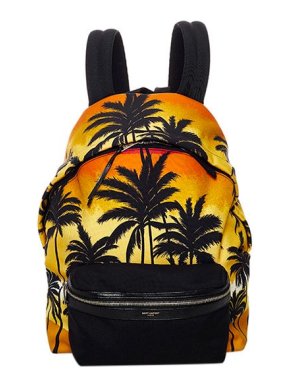 Saint Laurent Palm tree sunset nylon City backpack
