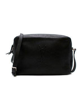 Saint Laurent Black Leather Lou Camera Bag