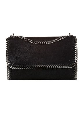 Stella McCartney Black Shagg Deer Falabella flap bag
