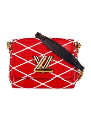 Louis Vuitton Red & white Epi leather Malletage Twist PM bag